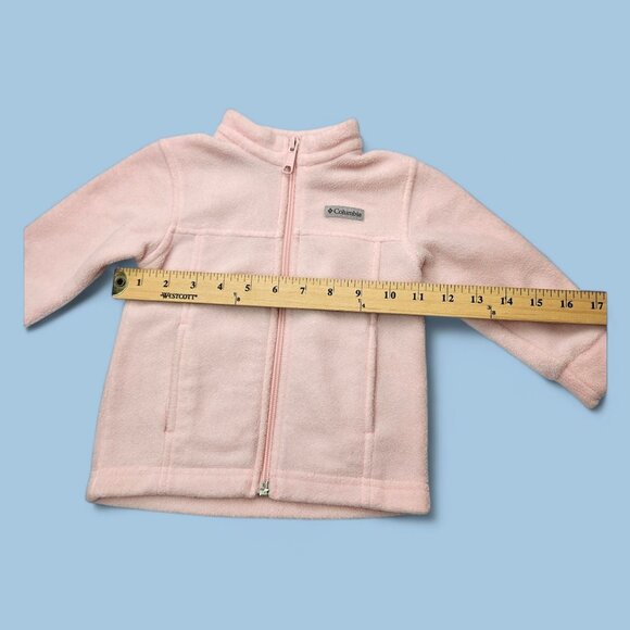 Columbia Infant Girls Fleece Jacket Pink 12-18M Zip-Up Warm Soft Winter Outerwea - Picture 6 of 6